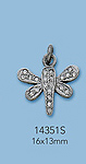 Sterling Silver Charms with Pave Diamonds