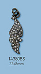 Sterling Silver Charms with Pave Diamonds