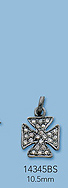 Sterling Silver Charms with Pave Diamonds