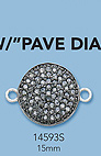 Sterling Silver Charms with Pave Diamonds