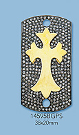 Sterling Silver Connectors with Pave Diamonds