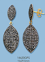 Sterling Silver Charms with Pave Diamonds