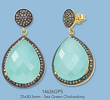 Sterling Silver Charms with Pave Diamonds