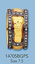 Sterling Silver Ring with Pave Diamonds