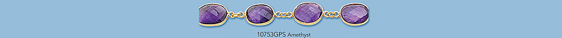 Sterling Silver Chain with Bezelled Gemstones