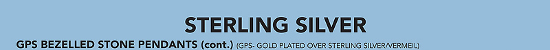 Sterling Silver Gemstone Pendants