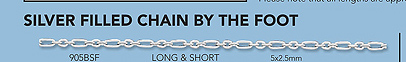 Silver Filled Chain by the Foot